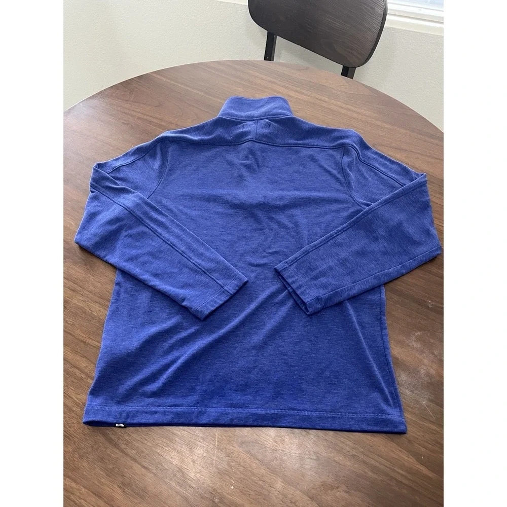 Banana Republic Polartec Blue Mock Neck 1/4 Zip Pullover Men's M Long Sleeve